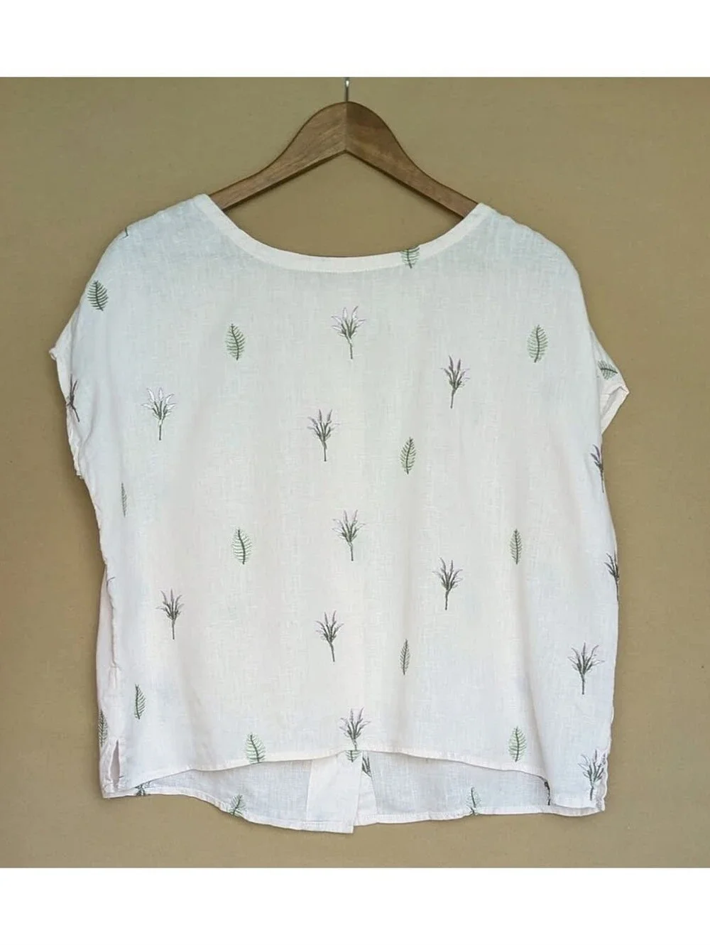 Cynthia Rowley Pink Embroidered Linen Blouse
